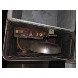Rare antique Steel lock box w/ bell alarm
