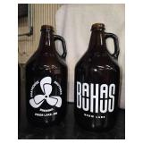 13 Half-gallon beer growlers from breweries around Minnesota