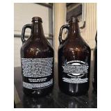 13 Half-gallon beer growlers from breweries around Minnesota