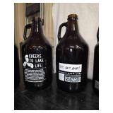 13 Half-gallon beer growlers from breweries around Minnesota
