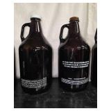 13 Half-gallon beer growlers from breweries around Minnesota