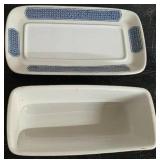 Churchill Blue Willow Ceramic butter dish