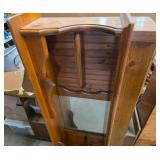 Vintage headboard w/ mirror and shelves