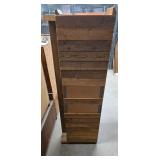 Vintage headboard w/ mirror and shelves