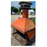 Retro MCM orange fireplace