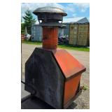 Retro MCM orange fireplace