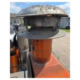 Retro MCM orange fireplace