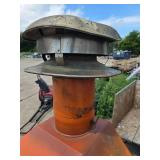 Retro MCM orange fireplace