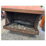 Retro MCM orange fireplace