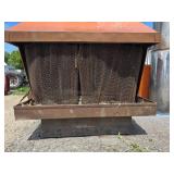 Retro MCM orange fireplace