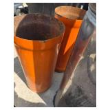 Retro MCM orange fireplace