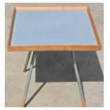 MCM square metal top table