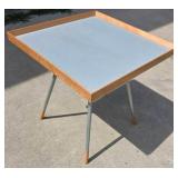 MCM square metal top table