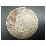 Obscured Date Morgan Silver Dollar