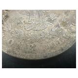 Obscured Date Morgan Silver Dollar