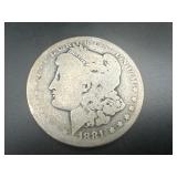 1881 Morgan Silver Dollar