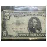 1963 Red Seal $5 Bill