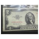 1953 Red Seal $2 Bill