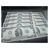 Ten Sequential $2 Bills