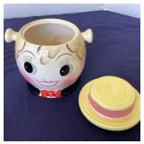 Pair of Vintage Pixie Eyed Cookie Jars