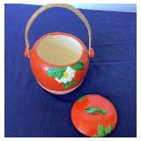 Vintage Japan Tomatoware Biscuit Jar