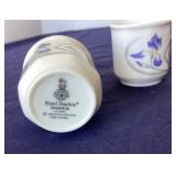 English Porcelain Egg Cups and Paperweight
