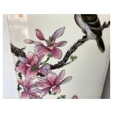 Vintage Chinese Famille Rose Hand Painted Porcelain Plaque