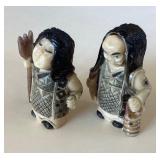 Vintage Pair of Japanese Two Faced Netsukes #3