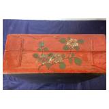 Antique Chinese Incised and Painted Pigskin Document Box