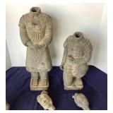 Set of Chinese Terra Cotta Warrior Figures