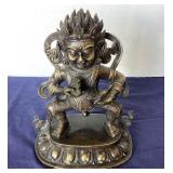 Antique Bronze Tibetan Buddhist Deity Sculpture