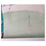 Japanese Watercolor Painting on Silk