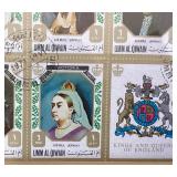 Framed Sheet of Commemorative Stamps: "Kings and Queens of England"