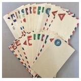 Group of Vintage Unused Stamped  Envelopes and Postcards