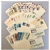 Group of Vintage Unused Stamped  Envelopes and Postcards