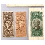 Group of 38 Vintage U.S. Internal Revenue Documentary Stamps