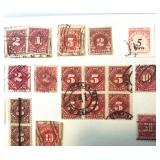 Group of Vintage Postage Due Stamps