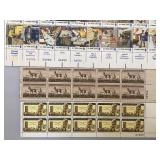 Group of Vintage Unused Stamp Blocks #2