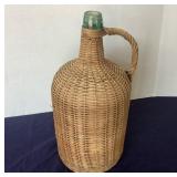 Vintage Wicker Wrapped Wine Jug