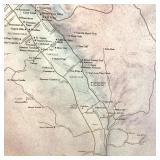 Framed Map: Wineries of the Napa Valley Vintners Assn.