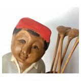 Wooden Golfer Figure