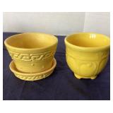 Group of 4 Small Vintage McCoy Flowerpots