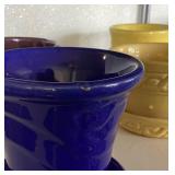 Group of 4 Small Vintage McCoy Flowerpots