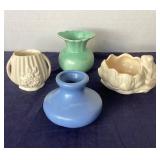 Group of 4 Small Pottery Vases