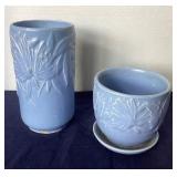 Pair of McCoy Powder Blue "Butterfly" Pattern