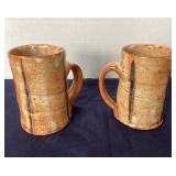 Pair of Randy Johnston Studio Pottery Mugs