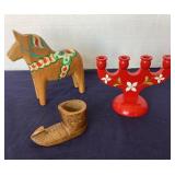 Group of Scandinavian Wooden Collectibles