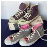 Two Pairs of Vintage High Top Converse Tennis Shoes #1