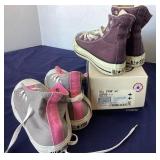 Two Pairs of Vintage High Top Converse Tennis Shoes #1
