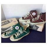 Two Pairs Vintage Converse High Top Tennis Shoes